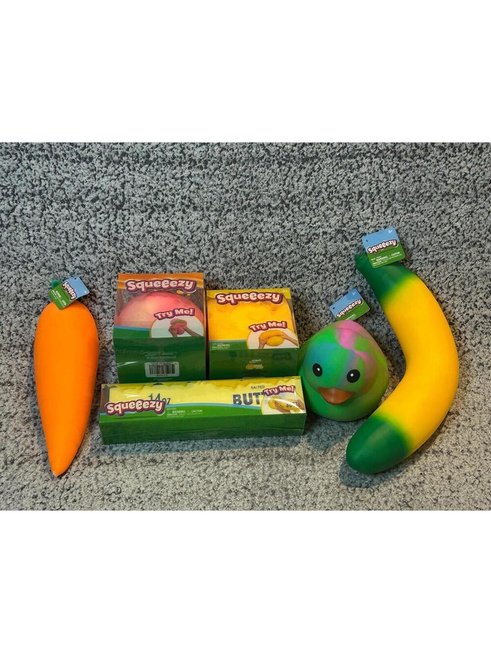 Squeezy ULTIMATE BUNDLE! Butter, Peach, Cheese, Duck, Carrot, Banana Squishy